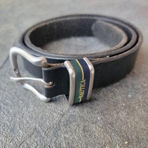 Men's Nautica Black Geniune Leather Belt Size 38